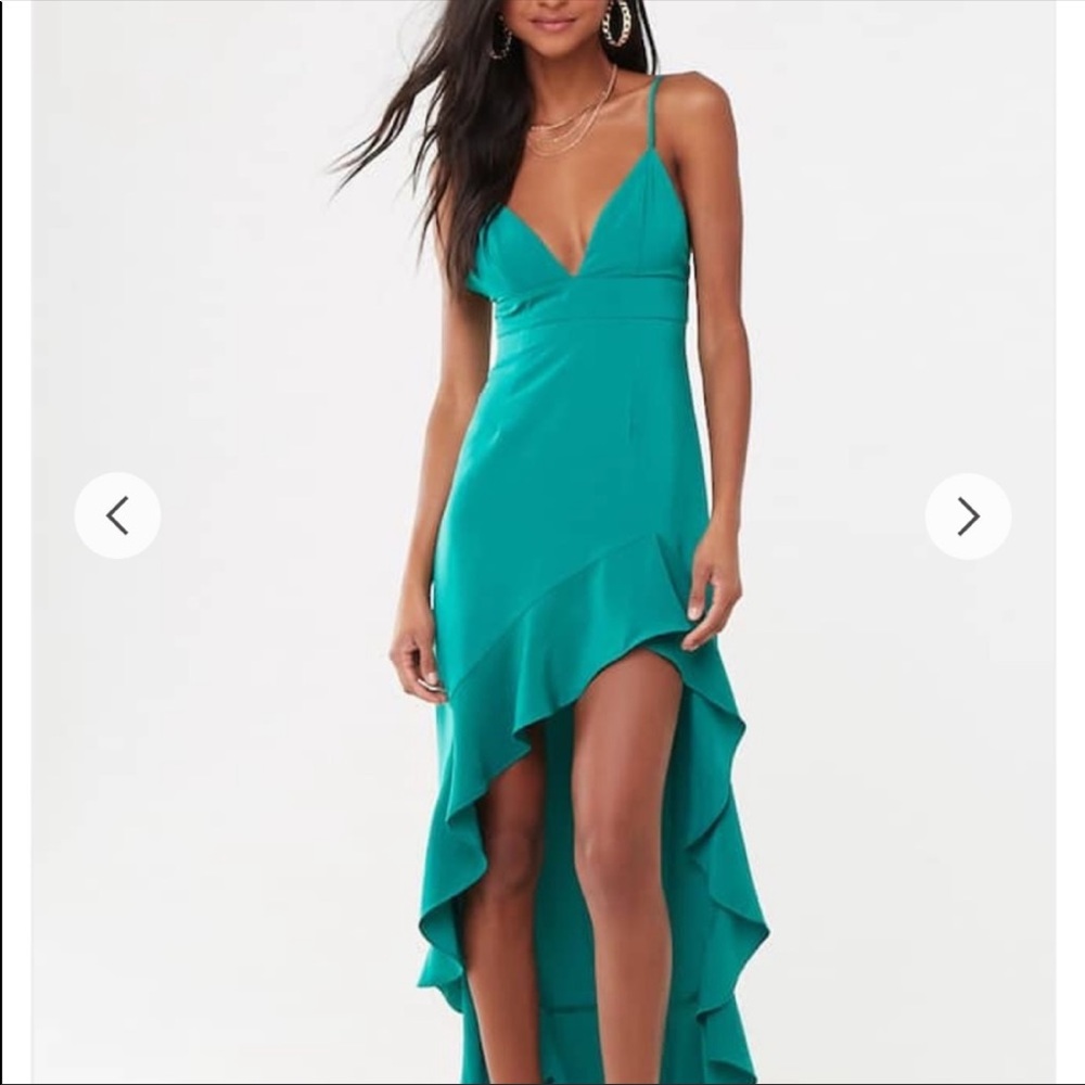 Forever 21 Teal High Low Dress